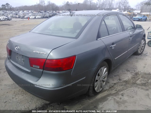 5NPEU46C19H471691 - 2009 HYUNDAI SONATA SE/LIMITED GRAY photo 4