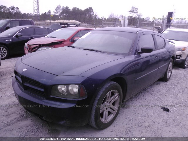 2B3KA43R66H266443 - 2006 DODGE CHARGER SE/SXT BLUE photo 2