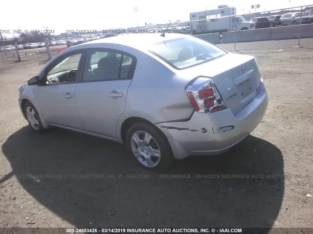 3N1AB61E08L741326 - 2008 NISSAN SENTRA 2.0/2.0S/2.0SL SILVER photo 3