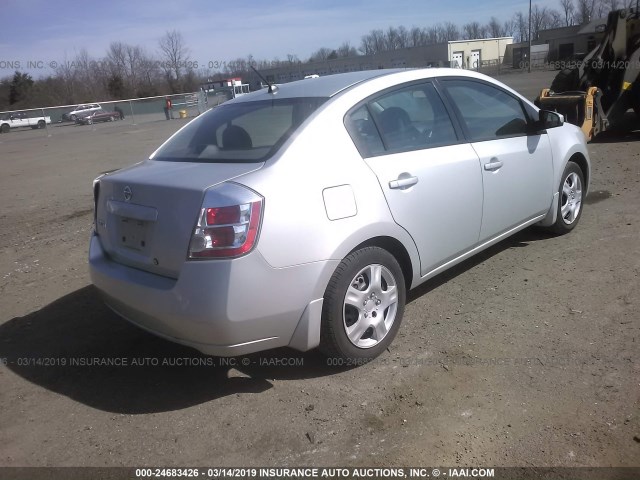 3N1AB61E08L741326 - 2008 NISSAN SENTRA 2.0/2.0S/2.0SL SILVER photo 4