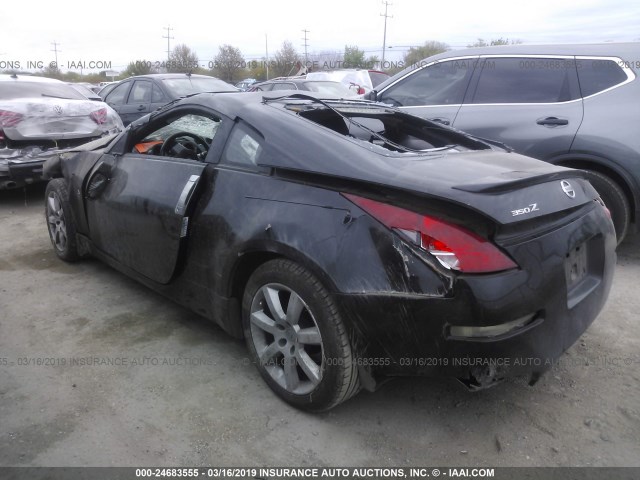 JN1AZ34D85M602821 - 2005 NISSAN 350Z COUPE BLACK photo 3