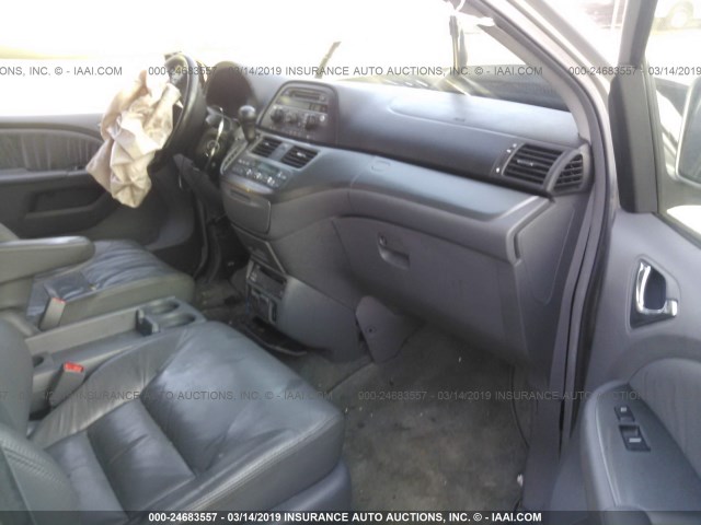 5FNRL38776B010617 - 2006 HONDA ODYSSEY EXL SILVER photo 5