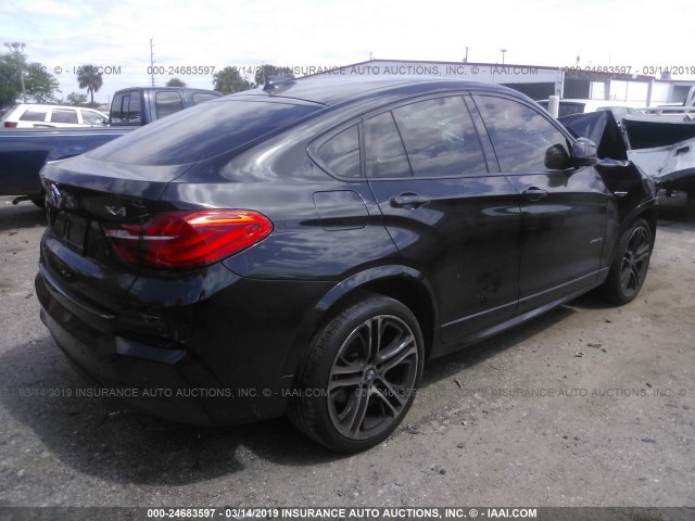 5UXXW3C58F0M87025 - 2015 BMW X4 XDRIVE28I BLACK photo 4