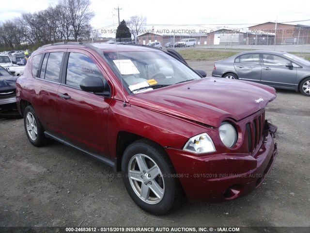 1J8FF47W77D142996 - 2007 JEEP COMPASS RED photo 1