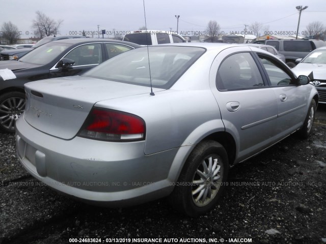 1C3EL46X32N343050 - 2002 CHRYSLER SEBRING LX SILVER photo 4