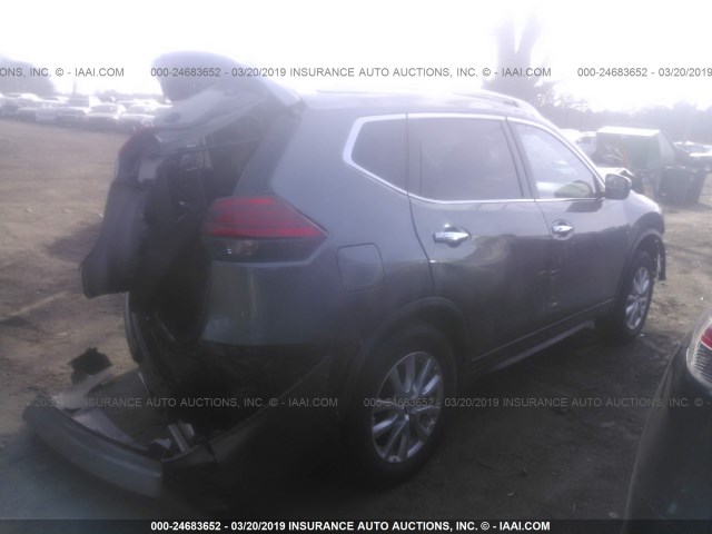 JN8AT2MV2HW254982 - 2017 NISSAN ROGUE S/SL/SV GRAY photo 4