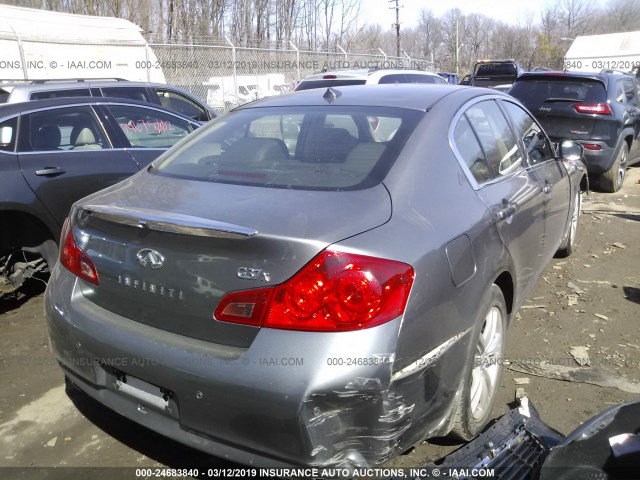 JN1CV6AR8DM766901 - 2013 INFINITI G37 GRAY photo 4