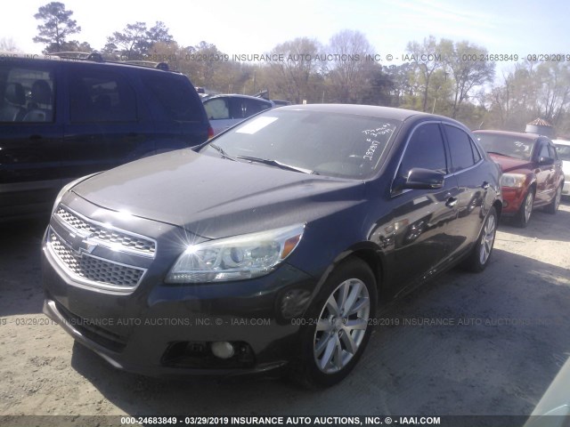 1G11H5SA4DF282817 - 2013 CHEVROLET MALIBU LTZ BROWN photo 2