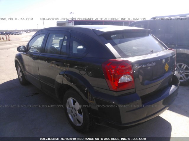 1B3HB28A69D107695 - 2009 DODGE CALIBER SE BLACK photo 3