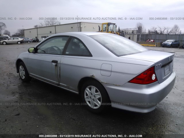 1HGEM22135L032878 - 2005 HONDA CIVIC DX VP SILVER photo 3