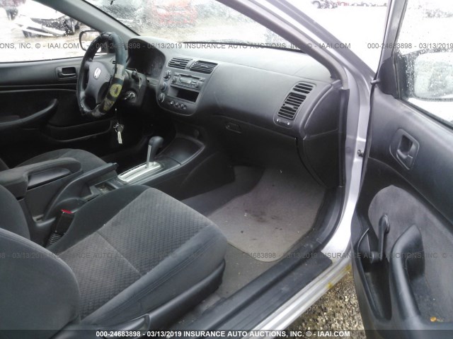 1HGEM22135L032878 - 2005 HONDA CIVIC DX VP SILVER photo 5