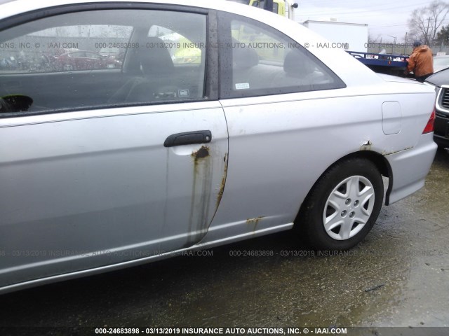 1HGEM22135L032878 - 2005 HONDA CIVIC DX VP SILVER photo 6