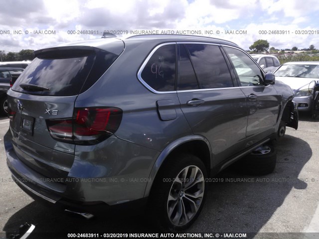 5UXKR6C52H0J84022 - 2017 BMW X5 XDRIVE50I GRAY photo 4