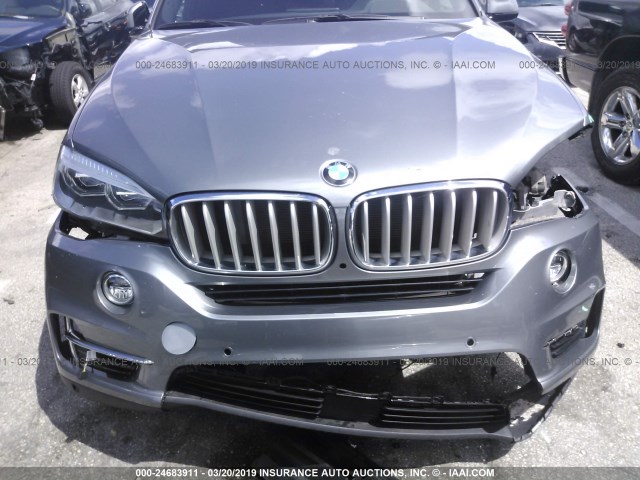 5UXKR6C52H0J84022 - 2017 BMW X5 XDRIVE50I GRAY photo 6