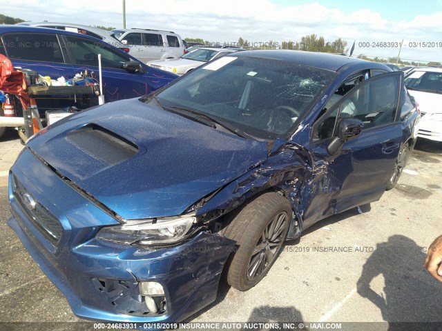 JF1VA1G61F9826479 - 2015 SUBARU WRX LIMITED BLUE photo 2