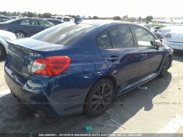 JF1VA1G61F9826479 - 2015 SUBARU WRX LIMITED BLUE photo 4