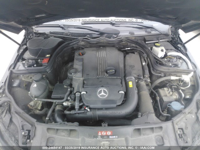 WDDGF4HB1CR223518 - 2012 MERCEDES-BENZ C 250 GRAY photo 10