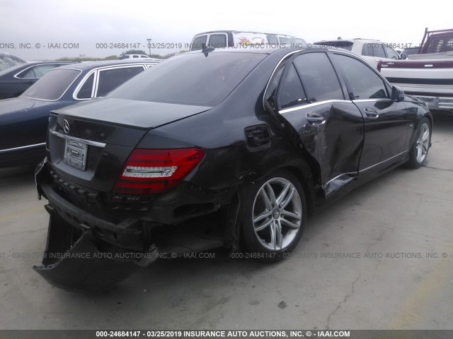 WDDGF4HB1CR223518 - 2012 MERCEDES-BENZ C 250 GRAY photo 4