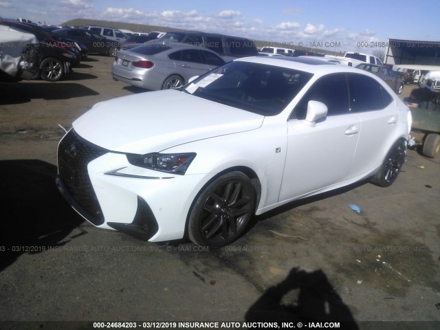 JTHBA1D23J5073910 - 2018 LEXUS IS 300 WHITE photo 2