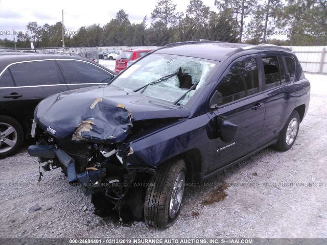 1C4NJCEA1ED627182 - 2014 JEEP COMPASS LATITUDE BLUE photo 2