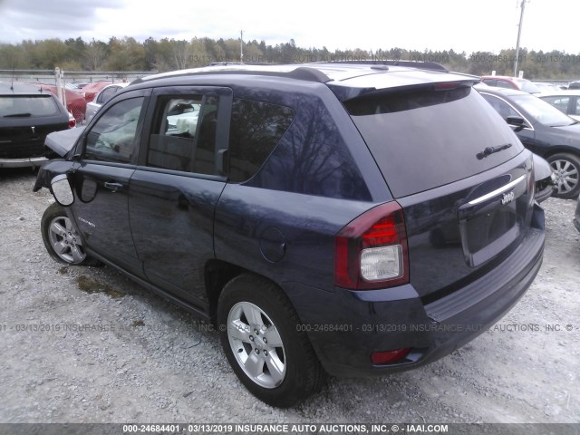 1C4NJCEA1ED627182 - 2014 JEEP COMPASS LATITUDE BLUE photo 3