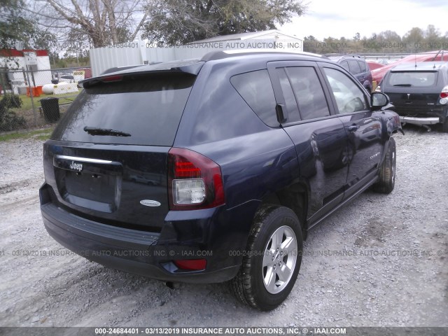 1C4NJCEA1ED627182 - 2014 JEEP COMPASS LATITUDE BLUE photo 4