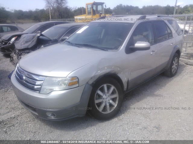 1FMDK02W48GA37189 - 2008 FORD TAURUS X SEL GRAY photo 2