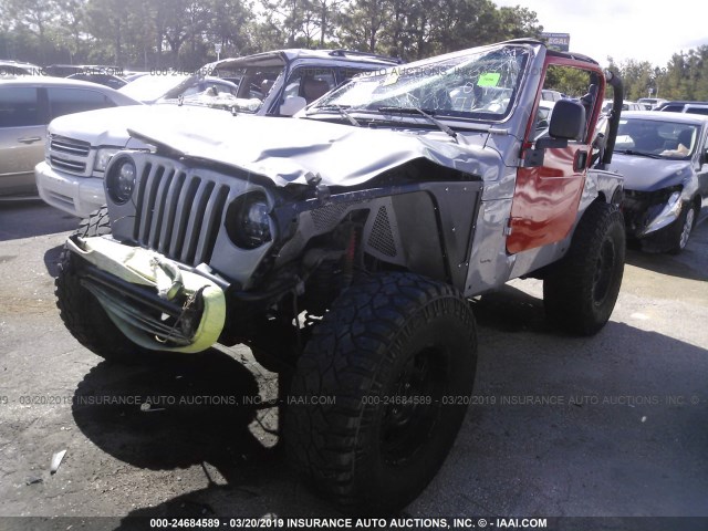 1J4FA49SX2P710966 - 2002 JEEP WRANGLER / TJ SPORT SILVER photo 2