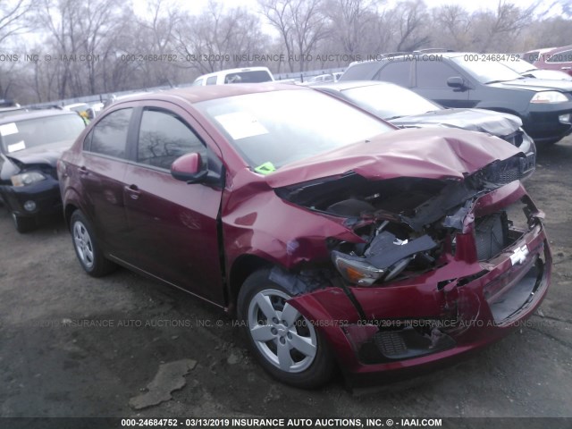 1G1JB5SH3D4192469 - 2013 CHEVROLET SONIC LS RED photo 1