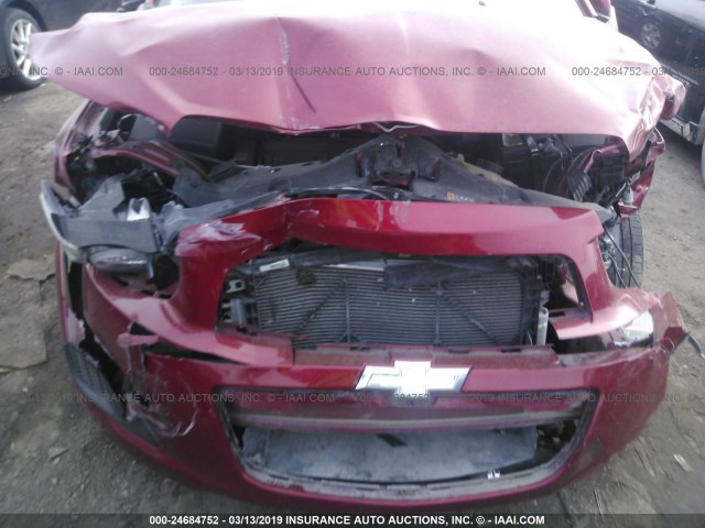 1G1JB5SH3D4192469 - 2013 CHEVROLET SONIC LS RED photo 6