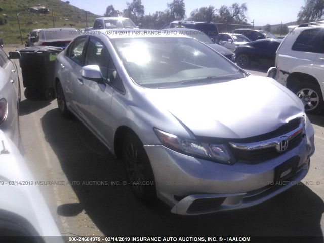 19XFB2F94CE314607 - 2012 HONDA CIVIC EXL ვერცხლისფერი ფოტო 1