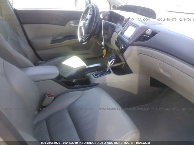 19XFB2F94CE314607 - 2012 HONDA CIVIC EXL ვერცხლისფერი ფოტო 5