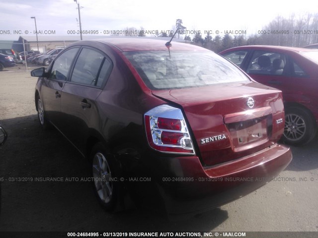 3N1AB61E17L656414 - 2007 NISSAN SENTRA 2.0/2.0S/2.0SL RED photo 3