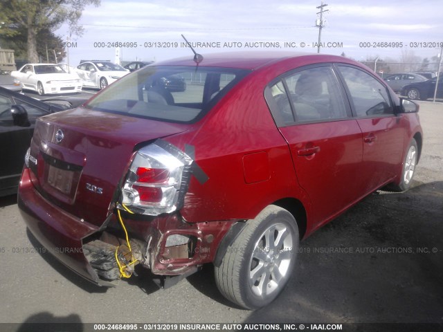 3N1AB61E17L656414 - 2007 NISSAN SENTRA 2.0/2.0S/2.0SL RED photo 4