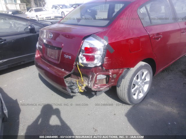 3N1AB61E17L656414 - 2007 NISSAN SENTRA 2.0/2.0S/2.0SL RED photo 6