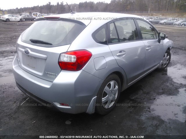 JF1GPAA67D2873120 - 2013 SUBARU IMPREZA SILVER photo 4