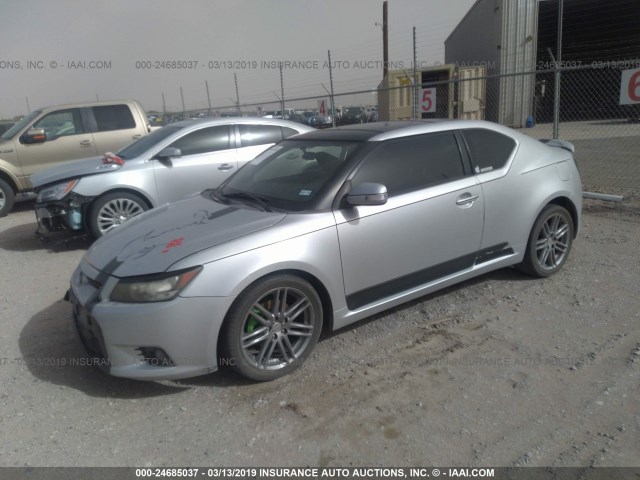 JTKJF5C79C3027377 - 2012 TOYOTA SCION TC SILVER photo 2