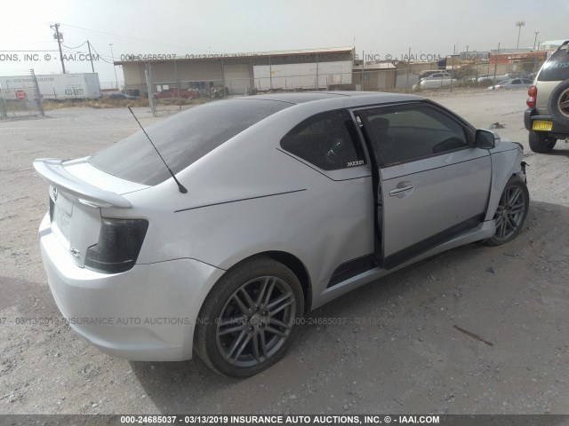 JTKJF5C79C3027377 - 2012 TOYOTA SCION TC SILVER photo 4