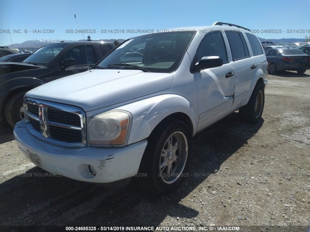 1D4HD48N24F146095 - 2004 DODGE DURANGO SLT WHITE photo 2