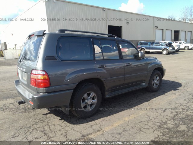 JTEHT05J412008082 - 2001 TOYOTA LAND CRUISER  GRAY photo 4