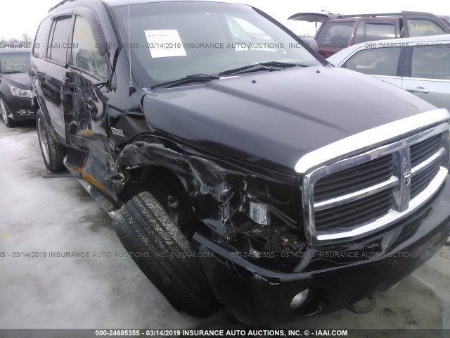 1D4HB48D15F500915 - 2005 DODGE DURANGO SLT BLACK photo 6