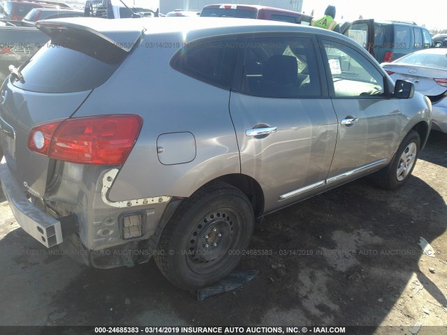 JN8AS5MT6DW022477 - 2013 NISSAN ROGUE S/SV GRAY photo 4