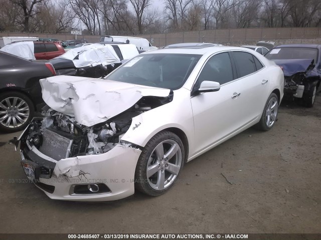 1G11J5SX1EF210547 - 2014 CHEVROLET MALIBU LTZ WHITE photo 2