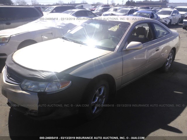 2T1CF22P12C601749 - 2002 TOYOTA CAMRY SOLARA SE/SLE GOLD photo 2