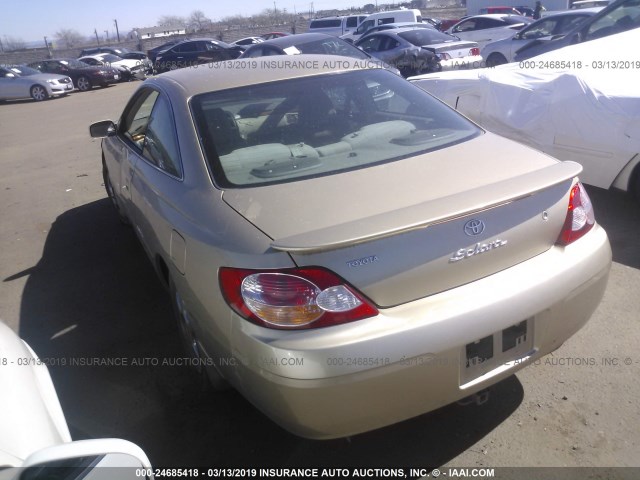 2T1CF22P12C601749 - 2002 TOYOTA CAMRY SOLARA SE/SLE GOLD photo 3
