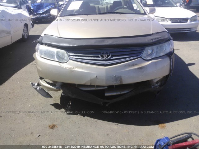 2T1CF22P12C601749 - 2002 TOYOTA CAMRY SOLARA SE/SLE GOLD photo 6
