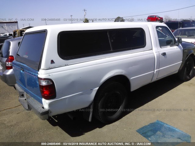 1FTYR10U51PB76312 - 2001 FORD RANGER WHITE photo 4