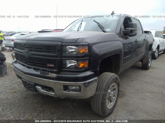 3GCUKREC7FG153885 - 2015 CHEVROLET SILVERADO K1500 LT BLACK photo 2