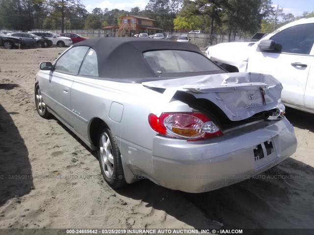 2T1FF28P83C885645 - 2003 TOYOTA CAMRY SOLARA SE/SLE ვერცხლისფერი ფოტო 3
