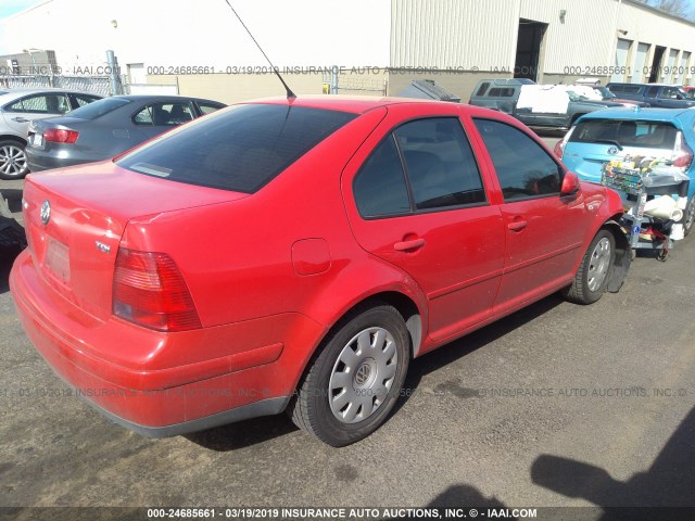 3VWSP69M52M152432 - 2002 VOLKSWAGEN JETTA GLS TDI RED photo 4